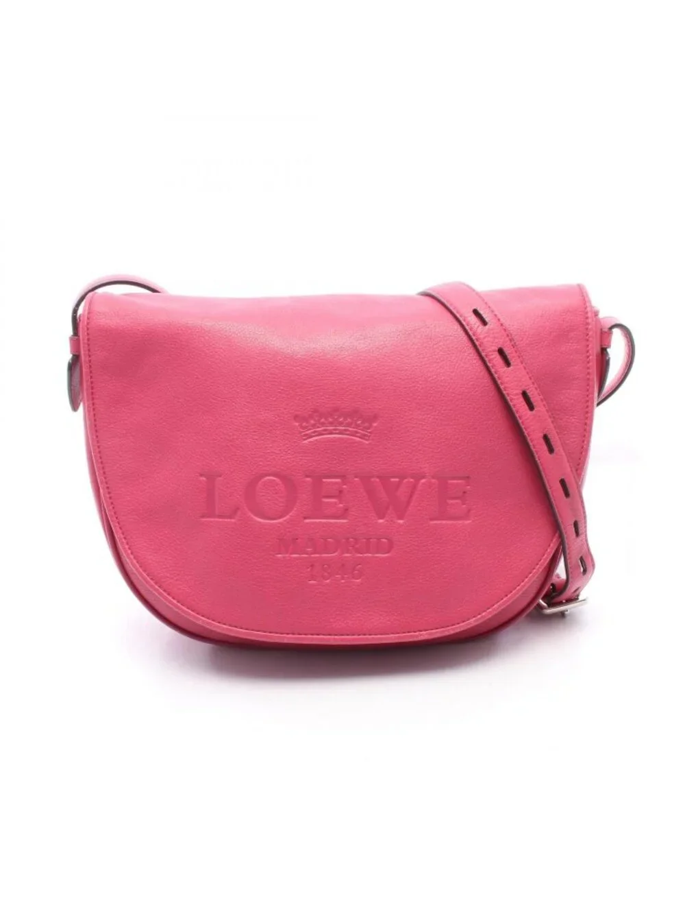 Loewe Shoulder Bag Heritage Satchel Pink Leather